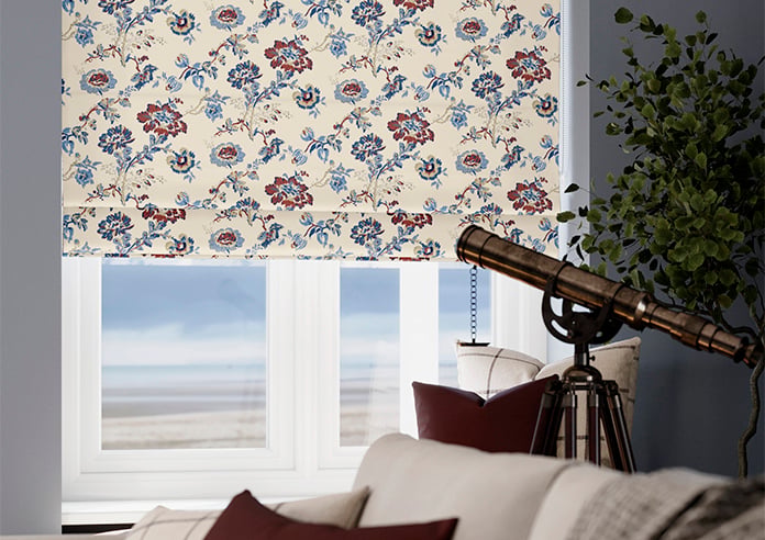 Land & Shore Orchard, Blue Red - Roman Blind - Image 5